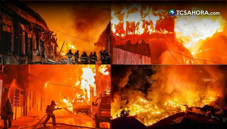 Tres fallecidos tras incendio de gran magnitud en el centro de San Salvador 