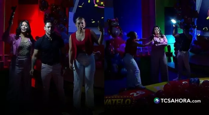 El arranque del programa dejó al set sin luz por unos minutos. Así continuaron conduciendo el programa los presentadores.