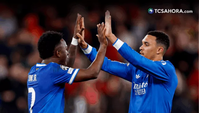 Real Madrid parte con ventaja en los playoffs El Real Madrid derrotó al Benfica en el Estádio da Luz, tomando ventaja en la ida de los playoffs de la UEFA Champions League.