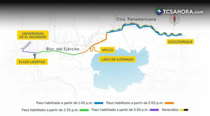El VMT aplicará restricciones vehiculares este 22 de febrero, entre las 12:00 a. m. y las 5:30 p. m., por el desarrollo del IRONMAN 70.3 San Salvador.