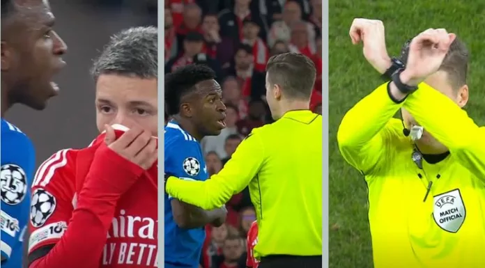 El protocolo antirracismo se activó en el partido Benfica – Real Madrid por denuncias del delantero Vinícius contra Gianluca Prestianni.