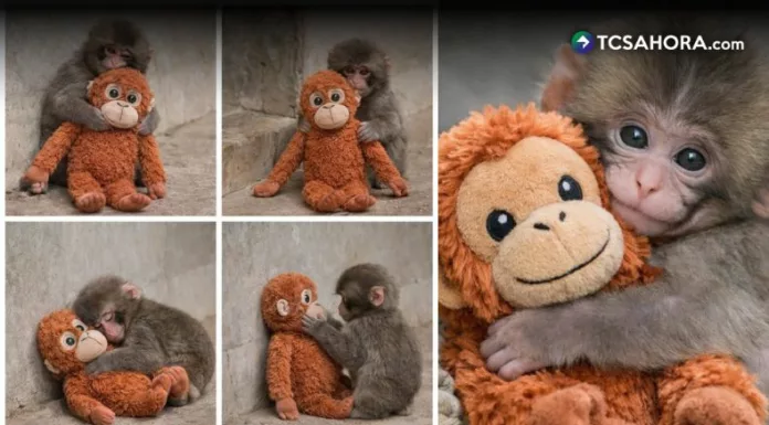 Punch ha conmovido al mundo tras enfrentar el rechazo de su madre y encontrar consuelo en un peluche que lo acompaña día a día.