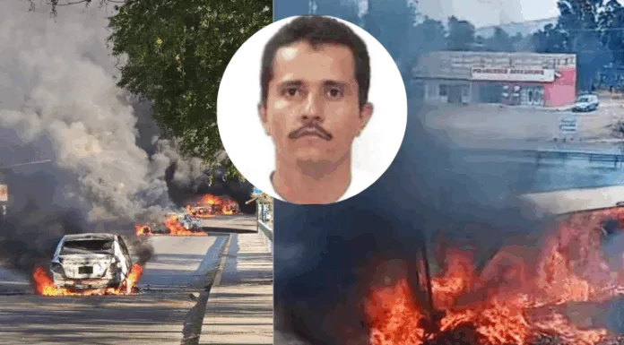 Al menos 20 de los 32 estados de México reportan incendios y bloqueos de calles, como violenta respuesta a la muerte de El Mencho, líder narcotraficante.