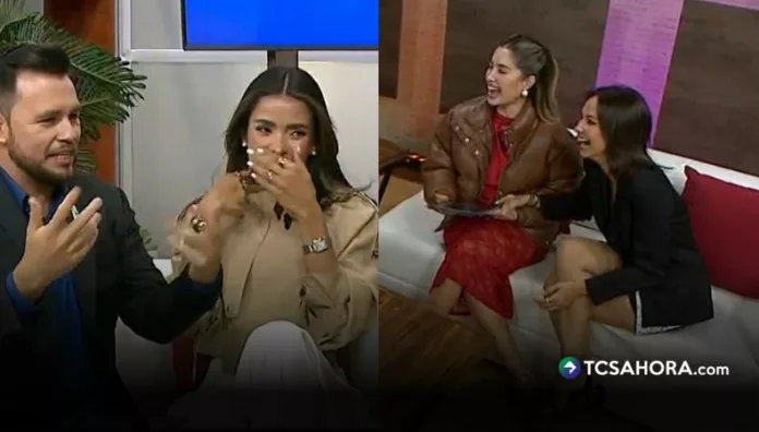 La conductora protagonizó un instante espontáneo que hizo reír a todo el equipo durante la transmisión en vivo.