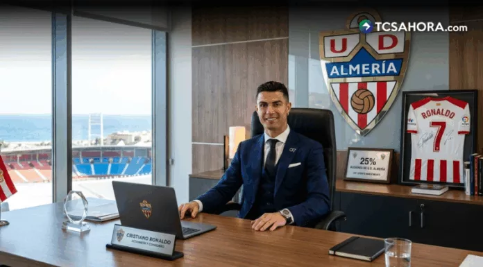 Cristiano Ronaldo adquirió el 25% de las acciones de la Unión Deportiva Almería y se convierte en socio del club español.
