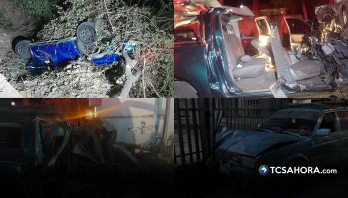 Al menos una persona murió y ocho más resultaron lesionadas en accidentes de tránsito registrados en diferentes puntos del país.