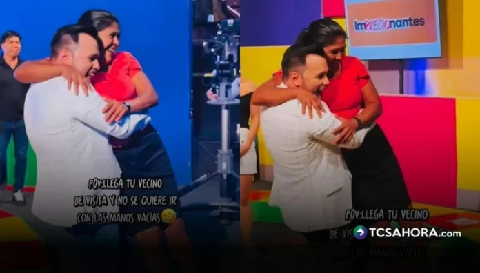 El presentador apareció de forma inesperada, abrazó a la ganadora y la sacó del escenario ¡en brazos!