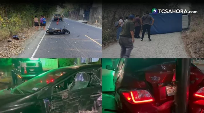 Una serie de accidentes de tránsito registrados en distintos puntos del país dejó a varias personas lesionadas.