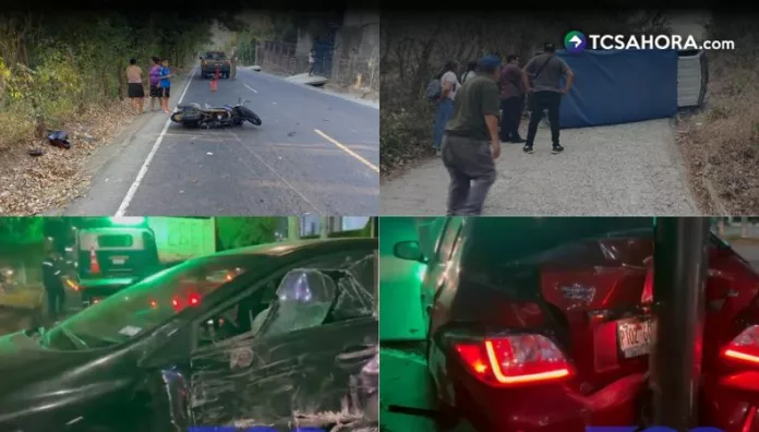 Una serie de accidentes de tránsito registrados en distintos puntos del país dejó a varias personas lesionadas.