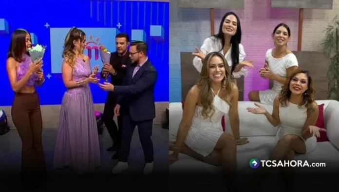 Henry Urbina, Mario Sibrián y la producción del programa entregaron un detalle especial a las conductoras. Además, toda la producción vistió de morado y dedicó la programación a destacar historias de mujeres.