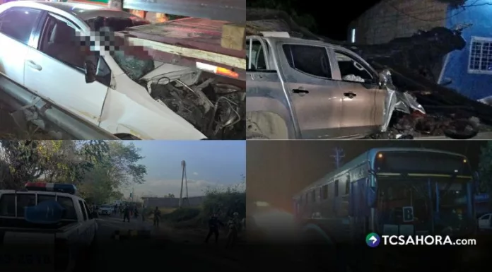 Al menos cinco víctimas mortales dejaron varios accidentes de tránsito registrados en las últimas horas en diferentes puntos del país.