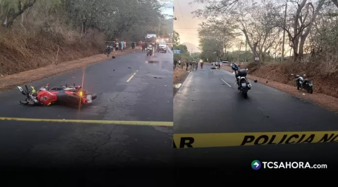 Un motociclista murió y su acompañante resultó lesionada en un accidente de tránsito ocurrido en la calle hacia Chapeltique, en San Miguel Norte.