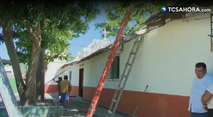 Los feligreses piden ayuda para reparar la parroquia de Olocuilta, ya que parte de su terreno está al borde del peligro.