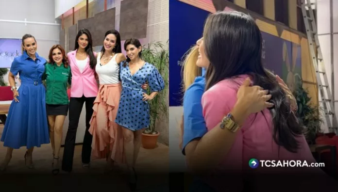 La Miss Universo 2023 llegó al Foro 4 de TCS y compartió un momento cercano con las conductoras.