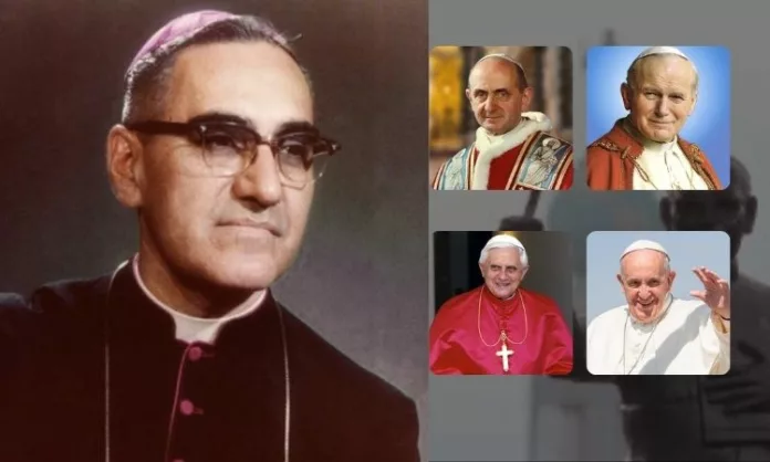 La relación de Monseñor Óscar Arnulfo Romero con los Papas de la iglesia fue compleja, antes y después su martirio hace 46 años, pero culminó con su canonización