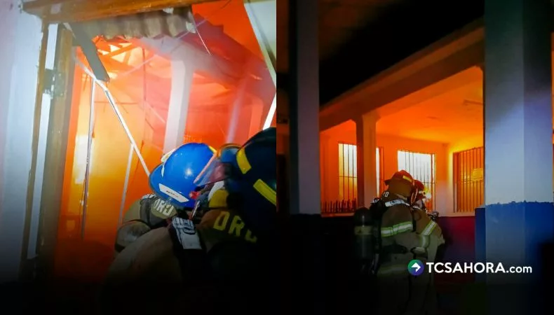 Incendio consume Centro de Gobierno en Sensuntepeque