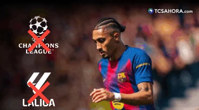 El Barcelona recibe un duro golpe tras confirmarse la lesión de Raphinha, quien estará fuera aproximadamente cinco semanas.