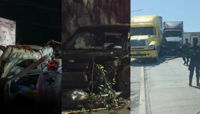 Una serie de accidentes de tránsito registrados en distintos puntos del país dejó varios lesionados y un fallecido en las últimas horas.