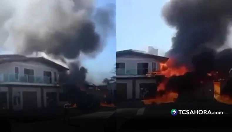 Una avioneta se estrelló contra un restaurante en el sur de Brasil y dejó cuatro muertos