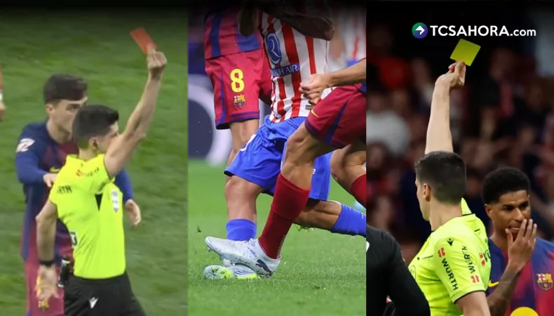 Atlético de Madrid estalla contra el VAR por polémica “no roja” ante Barcelona