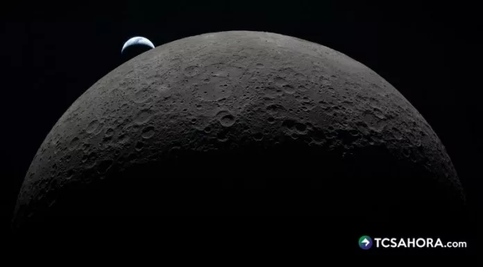 Un momento de sombra, luz y brillo fue captado este martes durante el recorrido de Artemis II alrededor de la Luna.