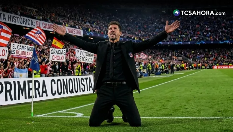 El «cholo» Simeone conquista por primera vez el Camp Nou