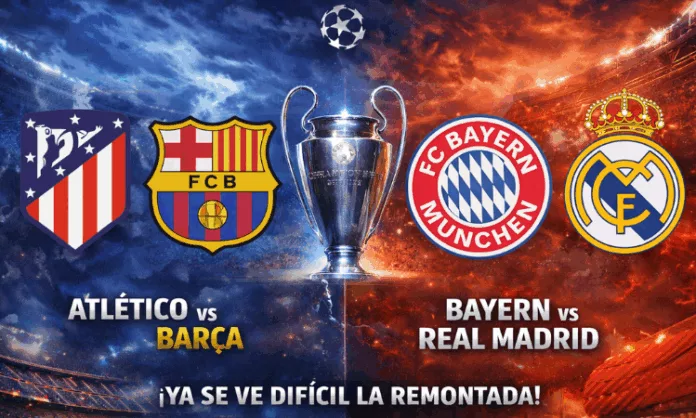Real Madrid y Barcelona buscan sendas remontadas en cuartos de final de Champions Leage, pero la IA duda que lo logren