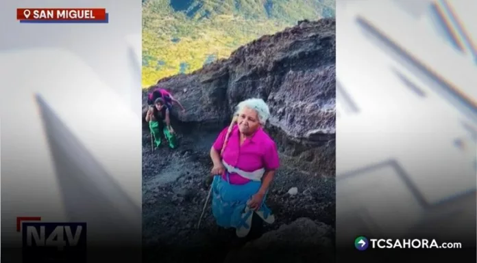 A sus 72 años, doña Reina se volvió viral en redes sociales por escalar el volcán de Chaparrastique ¡descalza!