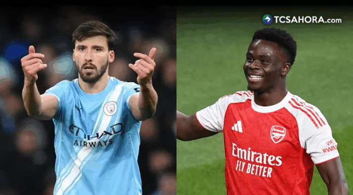 El Arsenal y el Manchester City afrontan un duelo decisivo por la Premier League sin dos piezas clave, Bukayo Saka y Rúben Dias.