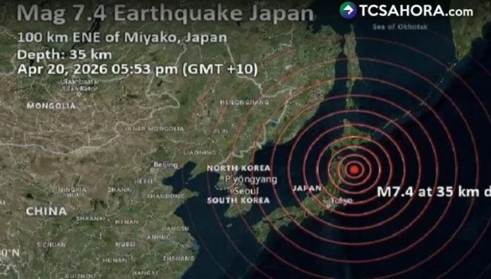 El potente terremoto de 7.4 registrado a las 16:53 (hora local) activó las alertas de emergencia y evacuaciones.