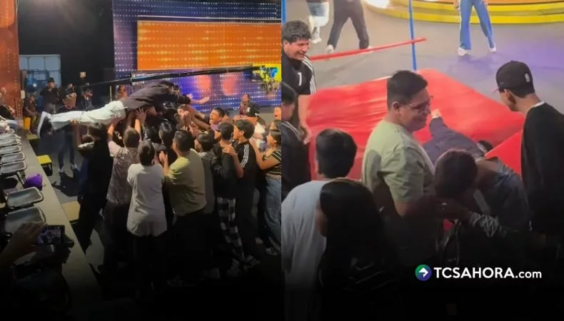 ¡Se lanzó al público! Así terminó Víctor Emmanuelle en la dinámica de Prendi2