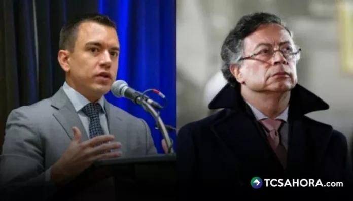 El presidente de Ecuador acusó a su homólogo colombiano, Gustavo Petro, de incursionar la guerrilla en su territorio.