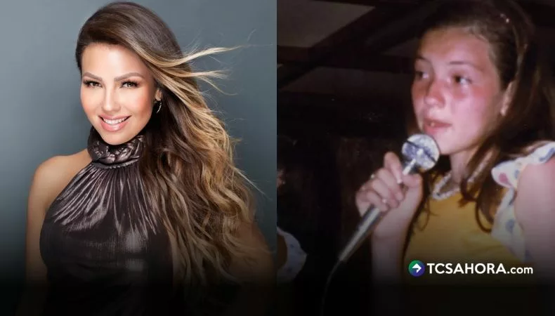 ¡Así era Thalía de niña! Salen a la luz fotos inéditas de su infancia