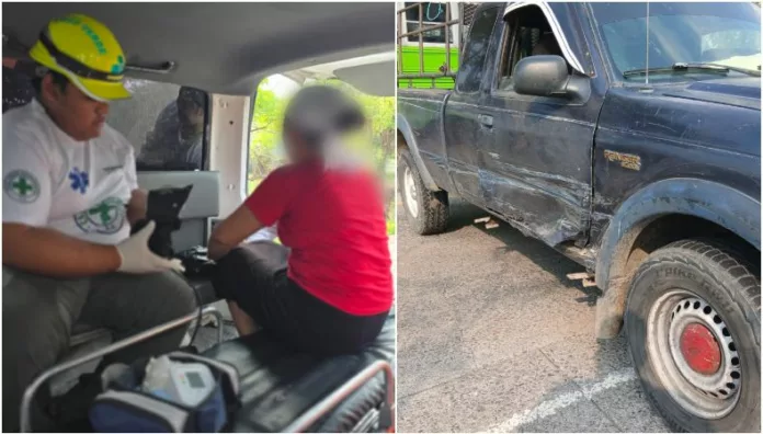 Una mujer resultó con crisis nerviosa tras sufrir un accidente de tránsito registrado en el kilómetro 70½ de la carretera del Litoral.