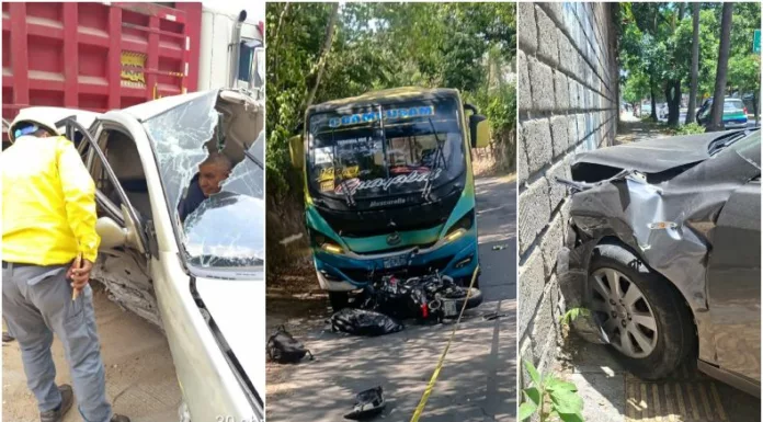 La PNC confirmó que el menor conducía la motocicleta e impactó de frente contra un microbús.