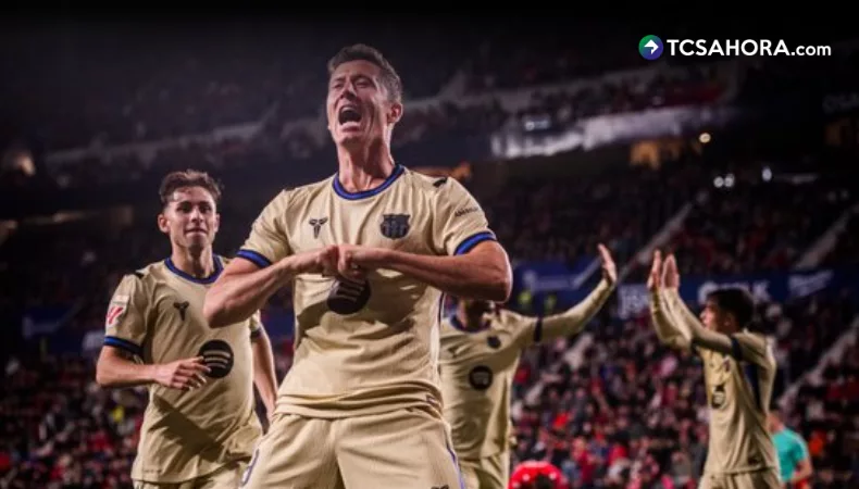Barcelona vence al Osasuna y queda a un paso del título