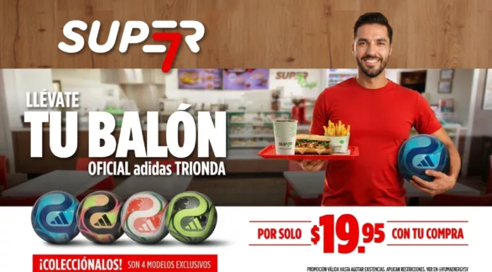 Super7 ya tiene disponible el balón Adidas TRIONDA en cuatro colores exclusivos y a un precio especial en todas sus tiendas del país.
