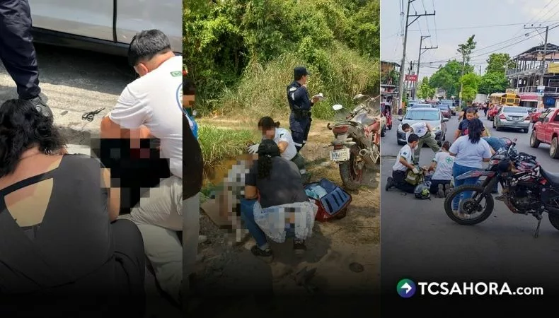 Tres motociclistas lesionados en accidentes de tránsito