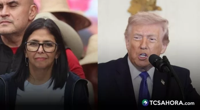 Delcy Rodríguez rechazó el comentario de Donald Trump sobre Venezuela como el “Estado 51” de Estados Unidos.