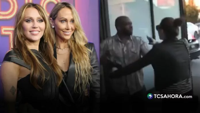 Miley Cyrus reaccionó contra un paparazzi luego de que empujara a su mamá durante una salida familiar por el Día de las Madre.