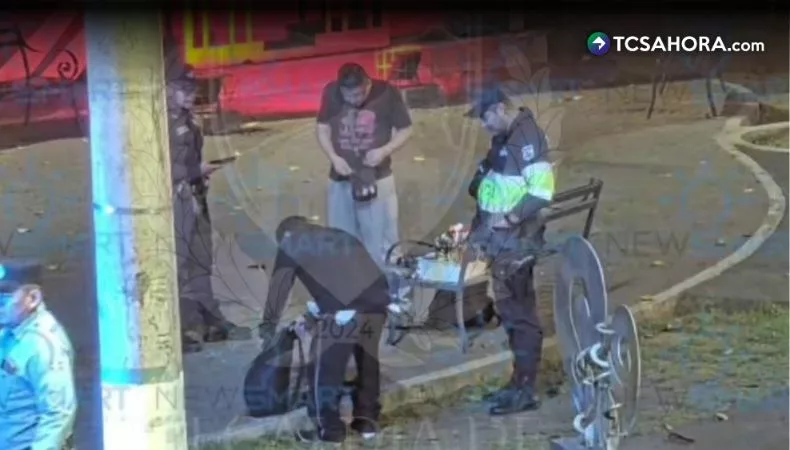 Video capta momento que ladrón roba a vendedor en Santa Tecla