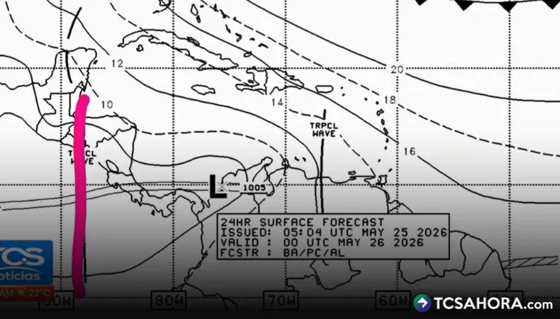 Lluvias para esta tarde y noche por el paso de una Onda Tropical
