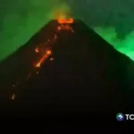 Meteorito ilumina erupción del volcán Mayón en Filipinas