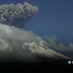 México en alerta amarilla por actividad del volcán Popocatépetl