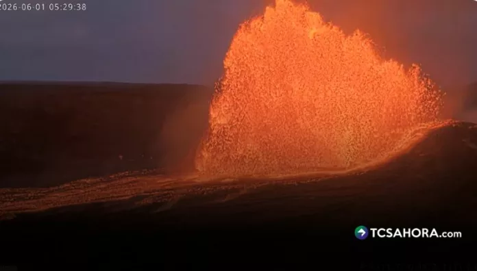 Volcán Kilauea lanza lava hasta 200 metros de altura
