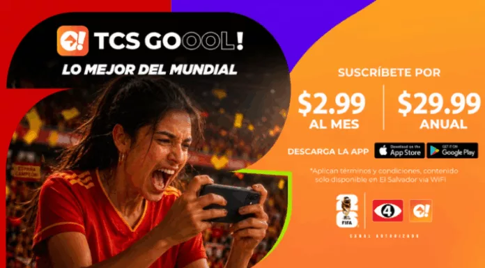 A través de Canal 4 en TCS Go El Salvador podrás disfrutar de los mejores partidos de la Copa Mundial de la FIFA 2026.