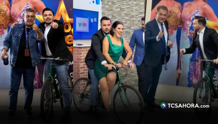 En el Día Mundial de la Bicicleta, Mario Sibrián llegó al set de 
