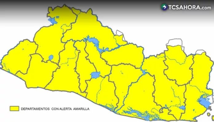 La alerta amarilla por lluvias fue decretada la noche de este domingo por la Dirección General de Protección Civil.