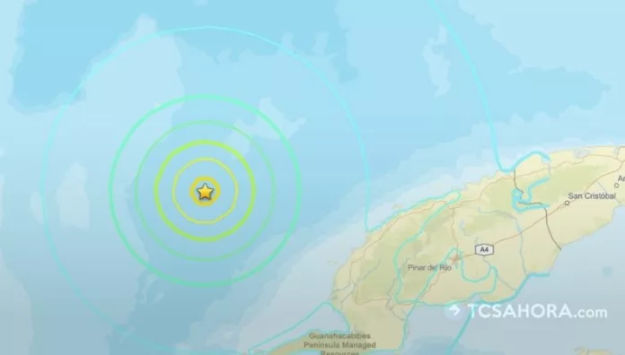 El sismo tuvo su epicentro a unos 104 kilómetros al oeste-noroeste de Mantua, en la provincia de Pinar del Río, en Cuba.
