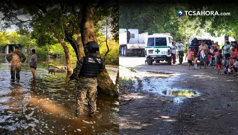 Evacúan a familias en Cangrejera por aumento de ol